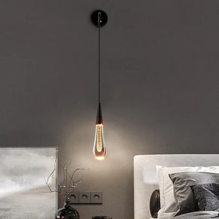Post-Modern Crystal Wall Lights Glass Led Creative Raindrops Wall Lamp for Restaurant Bedroom Bedside Corridor Wall Sconces Lamp