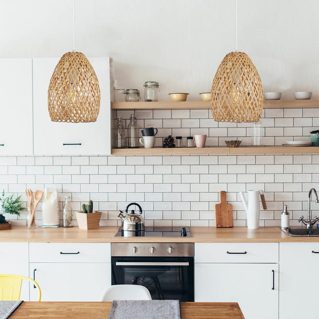 Electric 61090 Rio 1-Light Pendant Light, Light Twine Shade, White Socket, White Cloth Hanging Cord