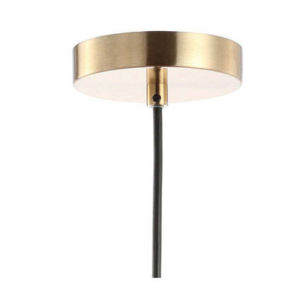 Apollo 6 In. 1-Light Black/Brass Gold Metal LED Pendant Light
