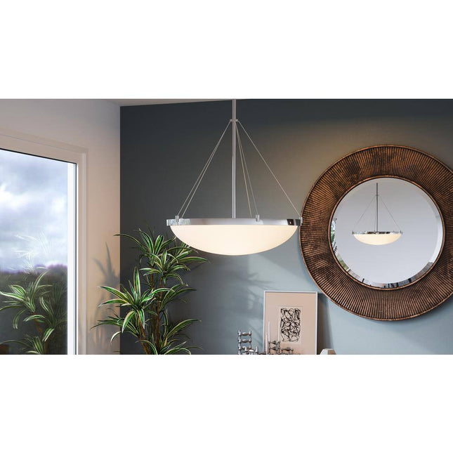 Eastport 3-Light Satin Nickel Bowl Contemporary Standard Pendant Light