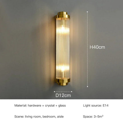 LED Luxury Crystal Wall Lamps For Living Room Hall Foyer Hotel Indoor Home Art Decor Wall Sconces Gold Bedside Lights Wall Light