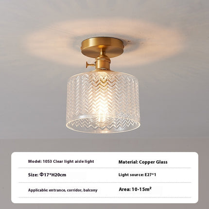 Brass Glass Ceiling Lamp