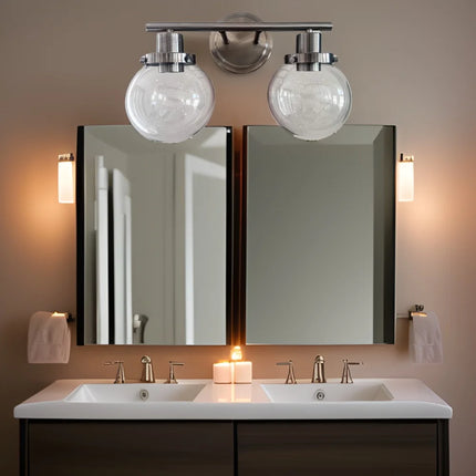 Modern Bedroom Wall Lights Stair Wall Lamp Sconce 2-Light Globe Glass Double Ball Heads Vintage Indoor Lighting Fixtures