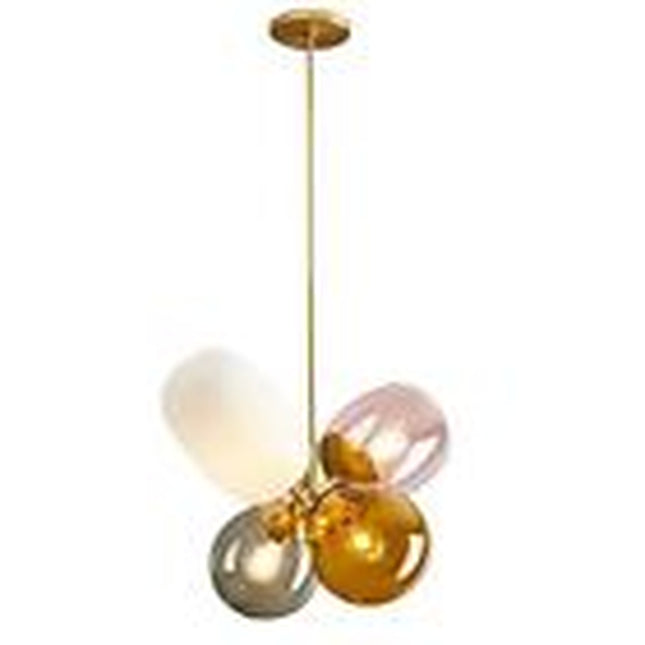 Lighting Modern Pendant Light Gold Globe Pendant Lighting Stained Colorful