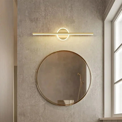 Modern LED Mirror Lamp 40/55cm Wall Light Bathroom Toilet Black Gold Long Strip Fixture Home Decor Led Lighting Lamps Lustre
