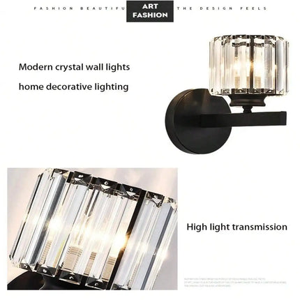 1PCS Crystal Wall Sconces, Wall Light Fixtures Indoor Bathroom Light Fixtures, Bedroom Living Room Kitchen Modern Sconce Lightin