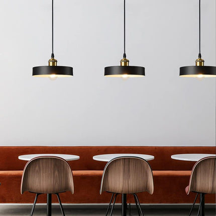 Black Industrial Pendant Light Kitchen Island 7.87 Inch Mini Adjustable Wire Height Light E26 Base for Restaurant Bar Cafe Bedroom Foyer into the Library DIY Decorative Pendant Light