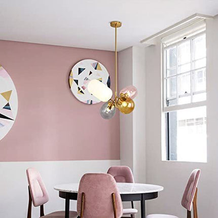 Lighting Modern Pendant Light Gold Globe Pendant Lighting Stained Colorful