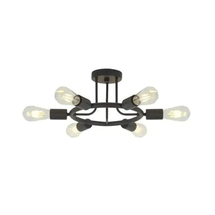 Modern Sputnik Lamp Semi Recessed Chandelier