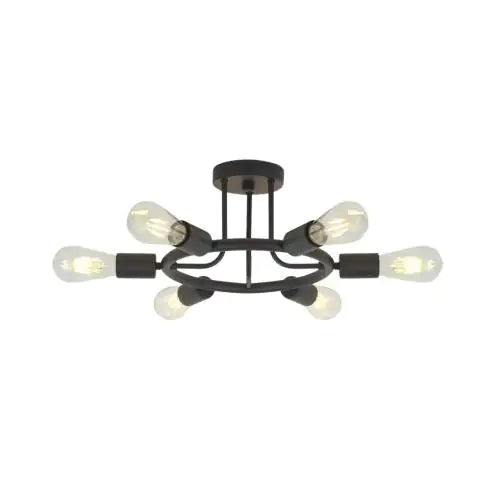 Modern Sputnik Lamp Semi Recessed Chandelier
