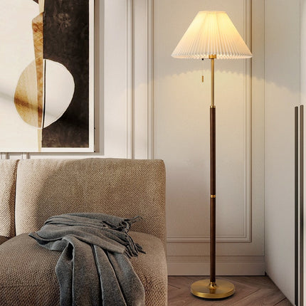 Vintage Pleated Floor Lamp