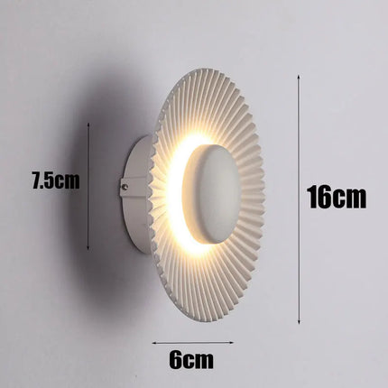 Creative Modern LED Wall Lamp Sconces Disc-shaped Metal Hotel Restaurant Bedroom Corridor Decoration Wall Lights Indoor Lighting
