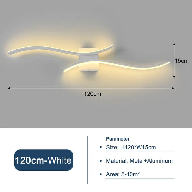 Modern LED Wall Sconces Interior Lighting For Bedside Bedroom Living Room Kitchen Black White Aluminum Line Wall Lamps Up&Down