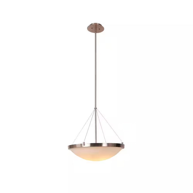 Eastport 3-Light Satin Nickel Bowl Contemporary Standard Pendant Light