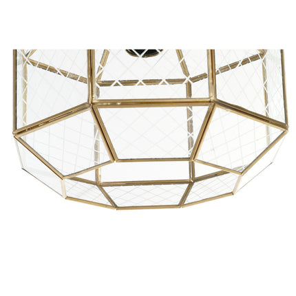 Ceiling Light DKD Home Decor 30 x 30 x 22 cm Crystal Golden Brass 50 W