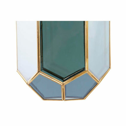 Ceiling Light DKD Home Decor Crystal Blue Golden Brass 50 W (22 x 23 x