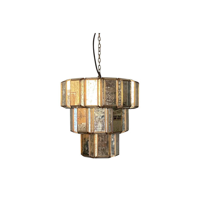 Ceiling Light DKD Home Decor Crystal Golden Iron (43 x 43 x 43 cm)
