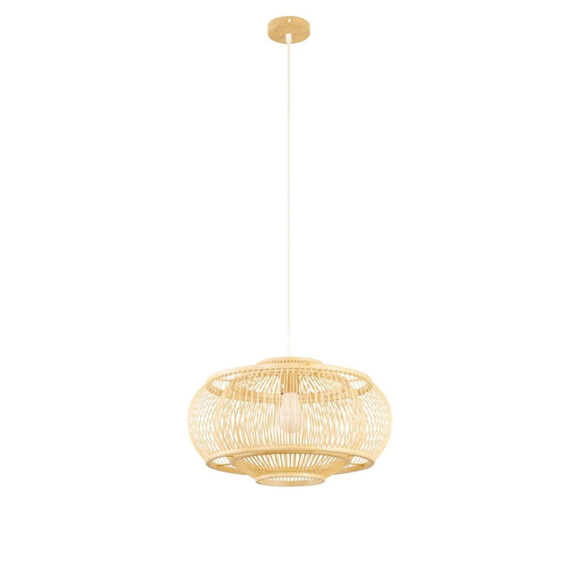 Ceiling Light DKD Home Decor Light brown Bamboo 50 W (44 x 44 x 25 cm)