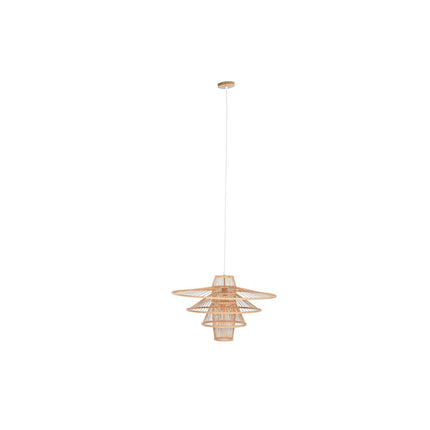 Ceiling Light DKD Home Decor 70 x 70 x 43 cm Light brown Bamboo 50 W