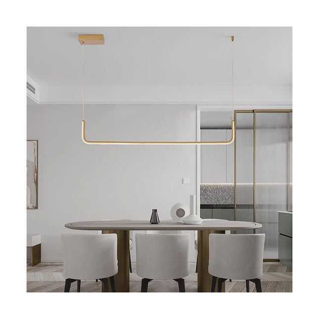 Sedelan Modern Island Lights, LED Linear Pendant Light Fixtures, Dimmable Pen...