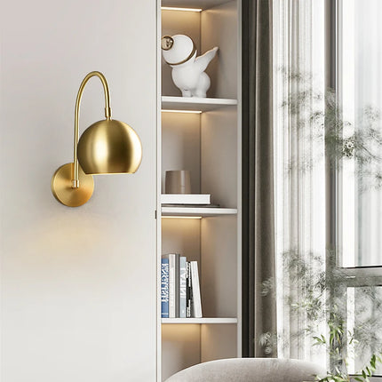 Modern brass lighting wall lamps, bedroom bedside lamp, bookcase lamp, staircase decorative lamps, living room lighting lamp