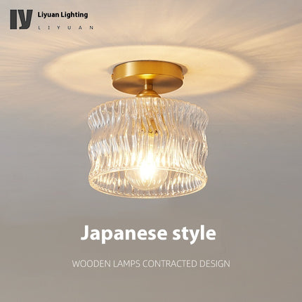 Brass Glass Ceiling Lamp