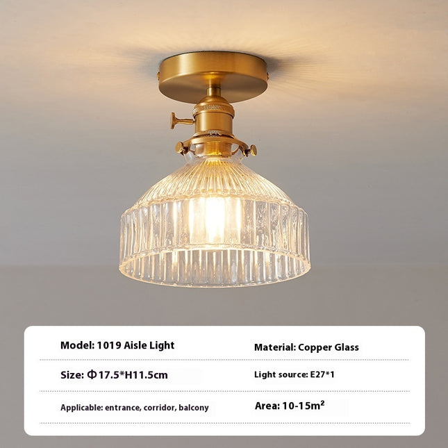 Brass Glass Ceiling Lamp
