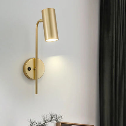 Nordic Bedroom Bedside LED Reading Wall Lamp with Switch Adjustable Wall Lights Fixture for Hotel Living Room Kitchen Wall Decor