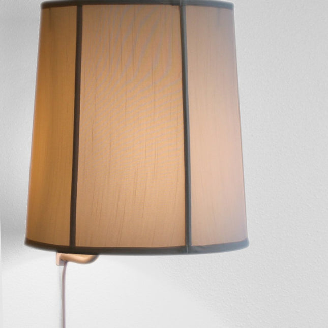 14"W Floating Shade Plug-In Wall Light Eggshell