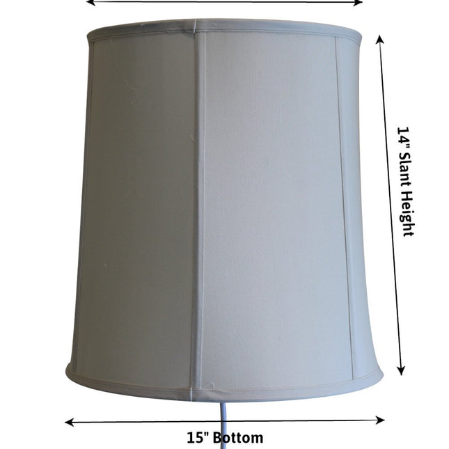 14"W Floating Shade Plug-In Wall Light Eggshell