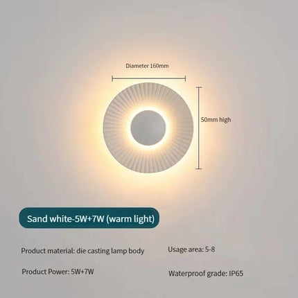 Creative Modern LED Wall Lamp Sconces Disc-shaped Metal Hotel Restaurant Bedroom Corridor Decoration Wall Lights Indoor Lighting