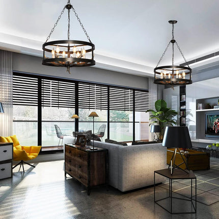 Farmhouse Pendant Light Fixture Antler Chandelier Black Gold Sweep Metal Resin Retro Pendant Light6-Light D20 H29 Rustic Chandeliers Farmhouse & Kitchen Island Dining & Living Room