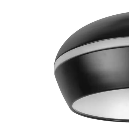 Ryker 1-Light Matte Black Barn Integrated LED Pendant Light with Night Light