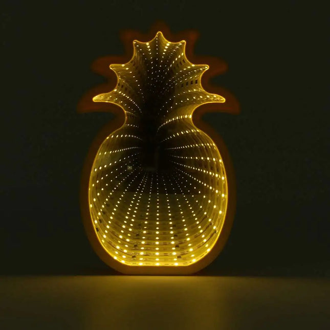 Mirror Tunnel Light, Night Light, Pineapple Lamp