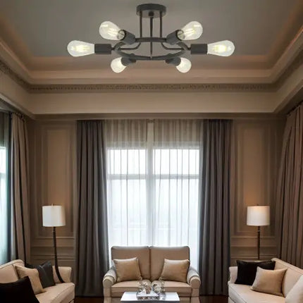 Modern Sputnik Lamp Semi Recessed Chandelier