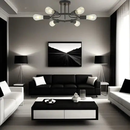 Modern Sputnik Lamp Semi Recessed Chandelier