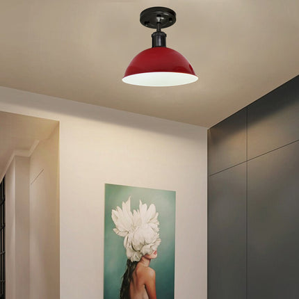 Red Semi-Flush Ceiling Light for Modern Home Decor~1638