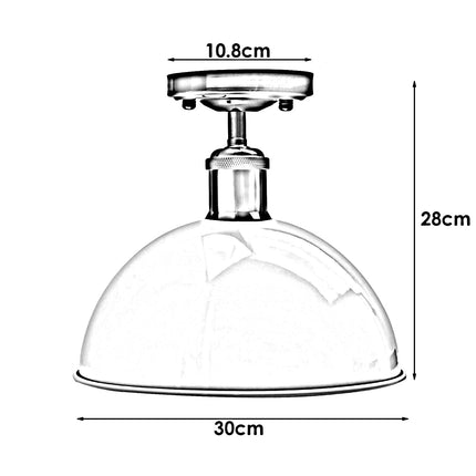 Red Semi-Flush Ceiling Light for Modern Home Decor~1638