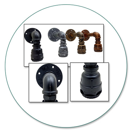 Retro industrial Pipe lighting sconce water pipe wall light steam