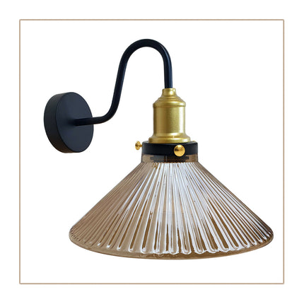 Industrial Amber Glass Shade Wall lights  for Home Decor ~1774