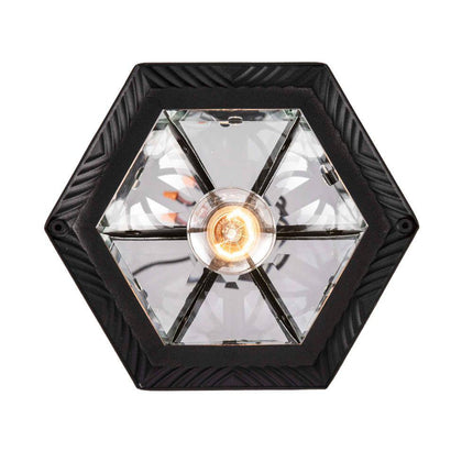 Wentworth 1-Light Black Hanging Outdoor Pendant Light Fixture with Clear Glass
