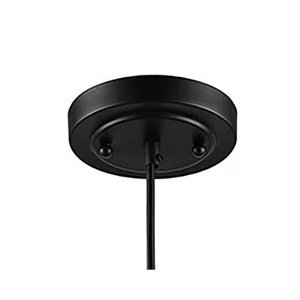 1-Light Oil Rubbed Bronze Mini Pendant Light Fixture with Clear Glass Shade
