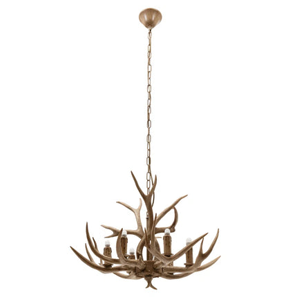 Escher Retro Antler Resin Chandelier Countryside Pendant Light