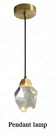 OUDELADI LED Crystal Wall Lamps Copper Pendant Lights Bedroom Bedside Corridor Stairs Home Decor Wall sconce Light fixtures