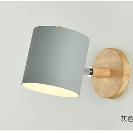 Nordic Design Led Indoor Wall Lamp Metal Lampshade Wood Bedside Corridor Vanity Light Luminaire Wall Sconce Home Deco Room Lamps