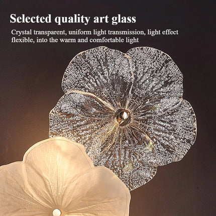 French Light Luxury Living Room Wall Light 2025 New Background Wall Decorative Light Bedroom Creative Flower Bedside Lamp