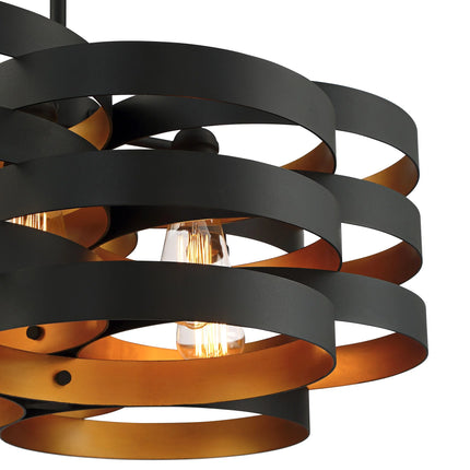 Zia Black Gold Chandelier 25 1/2" Wide Modern 6-Light Fixture for Dining Room House Foyer Kitchen Island Entryway Bedroom Home