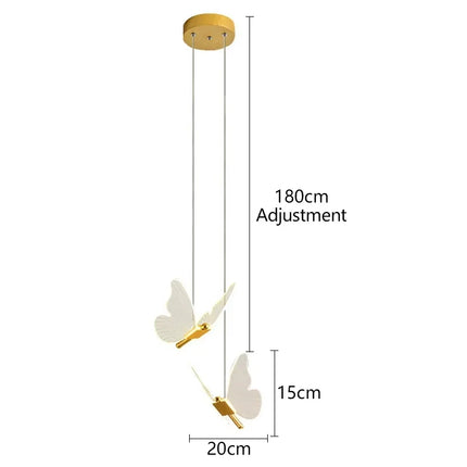 LED Modern Butterfly Pendant Light Ceiling Pendant Light, Bedside Indoor Living Room Dining Room Kitchen Decoration Lighting