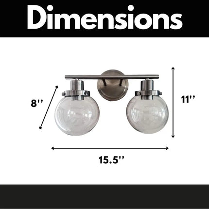 Modern Bedroom Wall Lights Stair Wall Lamp Sconce 2-Light Globe Glass Double Ball Heads Vintage Indoor Lighting Fixtures