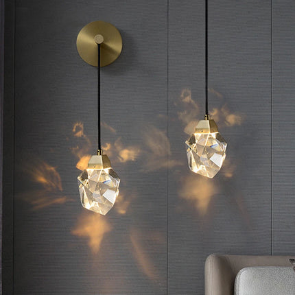 OUDELADI LED Crystal Wall Lamps Copper Pendant Lights Bedroom Bedside Corridor Stairs Home Decor Wall sconce Light fixtures